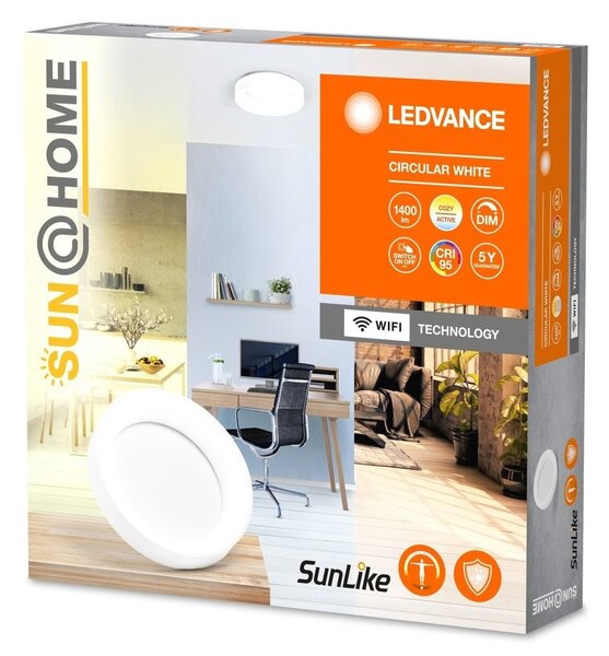 WiFi stropní svítidlo bílé CIRCULAR WHITE, laditelná bílá