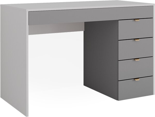 Toaletní stolek Vicco Elise Bílá/šedá/šedá 115 cm s 5 zásuvkami, Model 41312