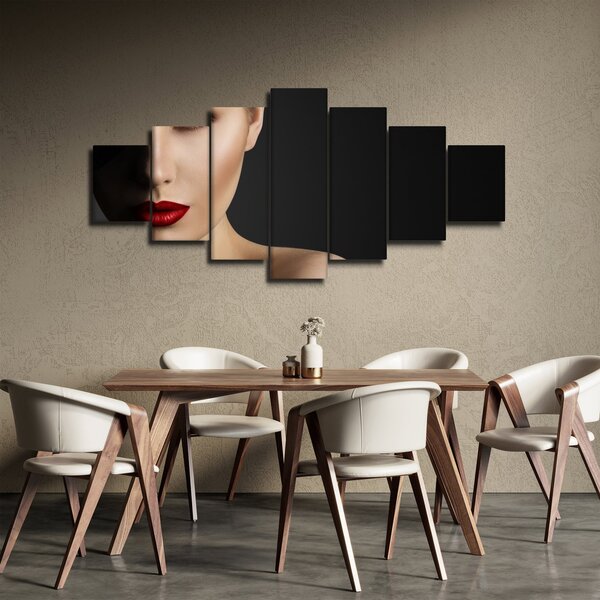 Obraz - Portrét ženy v klobouku (210x100 cm)