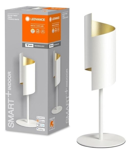 Chytrá WiFi stolní lampa bílá DECOR TWIST, laditelná bílá