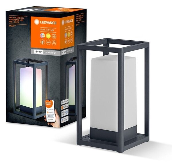 Chytrá stolní lampa / externí nabíječka TABLE RGB + teplá bílá
