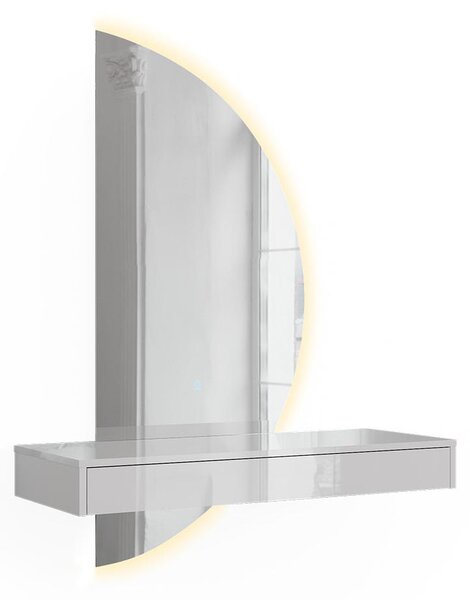 Toaletní stolek Vicco Sherry Bílá vysoký lesk 100 cm se zrcadlem LED, Model 61308
