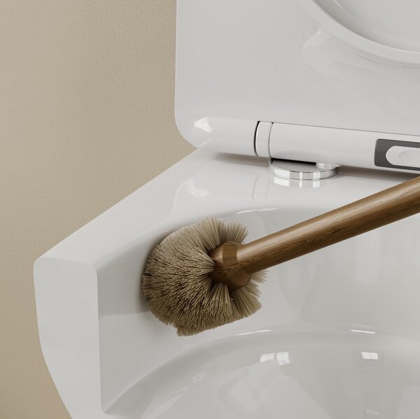 HOROW Kompletní WC set 82 cm předstěnový prvek skrytá splachovací nádržka + závěsný klozet + bílý kulatý tlačný talíř
