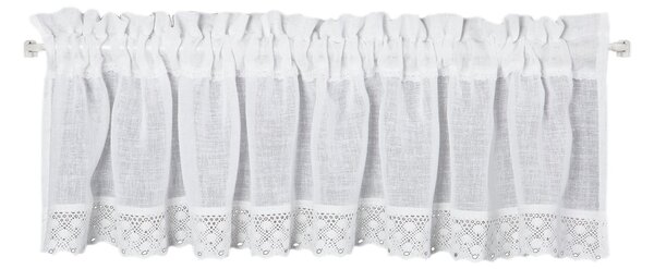KRÁTKÁ ZÁCLONA NA PÁSCE FOX 30X150 CM BÍLÁ