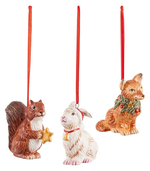 Villeroy & Boch Nostalgic Ornaments ozdoby Lesní zvířátka sada 3 kusy