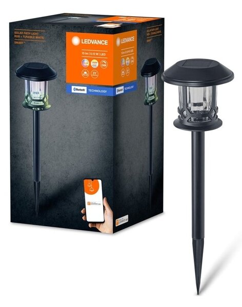 Chytrý bluetooth LED sloupek SOLAR PATH RGB + laditelná bílá