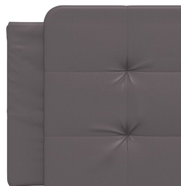 Postel s matrací Zadar šedá 160 x 200 cm umělá kůže 3208876