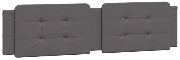 Postel s matrací Zadar šedá 200 x 200 cm umělá kůže 3208890