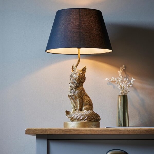 Endon 106796 - Stolní lampa FOX 1xE14/6W/230V černá/mosaz