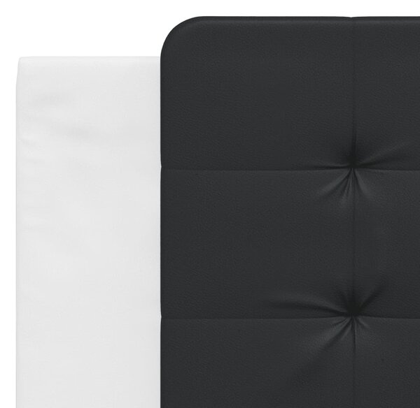 Postel s matrací Zadar bílá a černá 180 x 200 cm umělá kůže 3208886