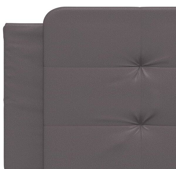 Postel s matrací Zadar šedá 200 x 200 cm umělá kůže 3208890