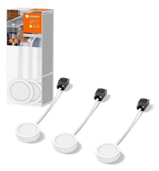 LED podlinkové svítidlo bílé 60 mm SPOT PUCK teplá bílá
