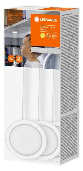 LED podlinkové svítidlo bílé 60 mm SPOT PUCK teplá bílá
