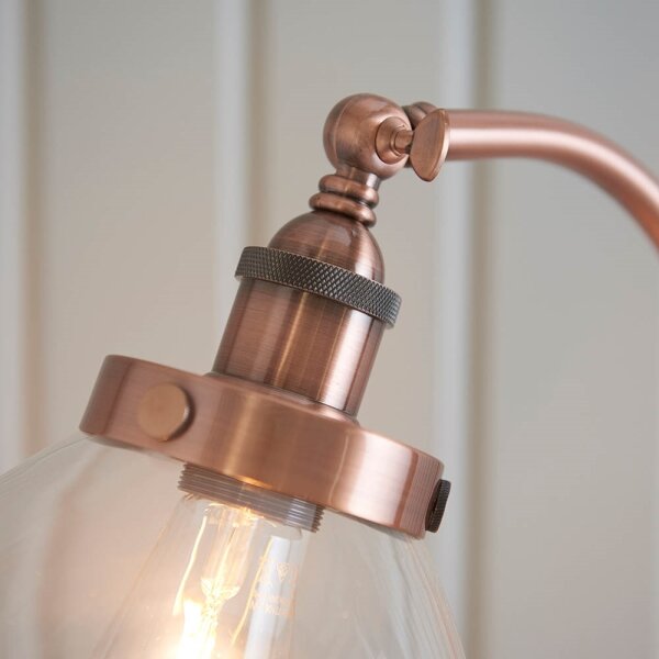 Endon 77862 - Stojací lampa HANSEN 1xE27/40W/230V měděná