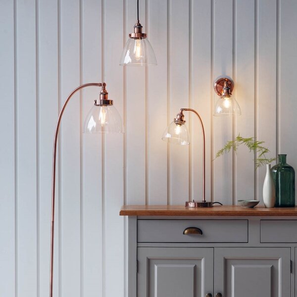 Endon 77861 - Stolní lampa HANSEN 1xE27/40W/230V měděná
