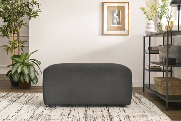 -25 % Dny MOMENTI– Bobochic Paris Tmavě šedá manšestrová podnožka Enjoy 92 x 48 cm