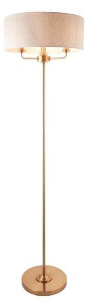 Endon 110724 - Stojací lampa HIGHCLERE 1xE14/40W/230V béžová/mosaz