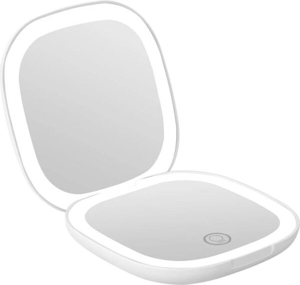Verk 27511 Skládací LED zrcátko s osvětlením, lupou a dobíjecí baterií 5 v 1, bílé