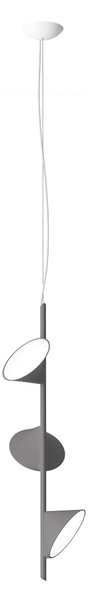 Axolight Orchid, antracitové závěsné svítidlo, 3x15W LED 3000K stmívatelné, výška 97cm