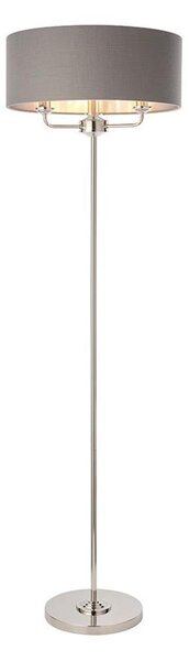 Endon 94378 - Stojací lampa HIGHCLERE 1xE14/40W/230V šedá/lesklý chrom