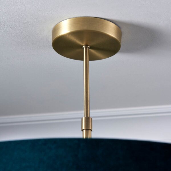 Endon 95839 - Lustr na tyči HAYFIELD 3xE27/40W/230V mosaz/zelená