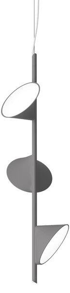Axolight Orchid, antracitové závěsné svítidlo, 3x15W LED 3000K stmívatelné, výška 97cm