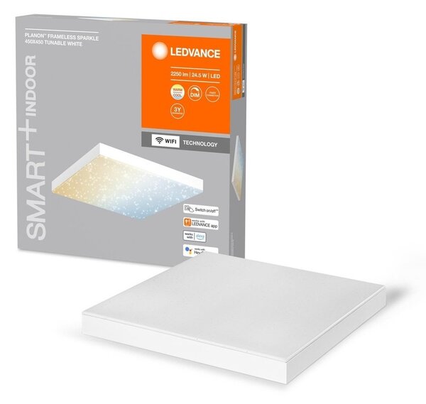 Chytré stropní světlo třpytivé 450x450 PLANON, laditelná bílá