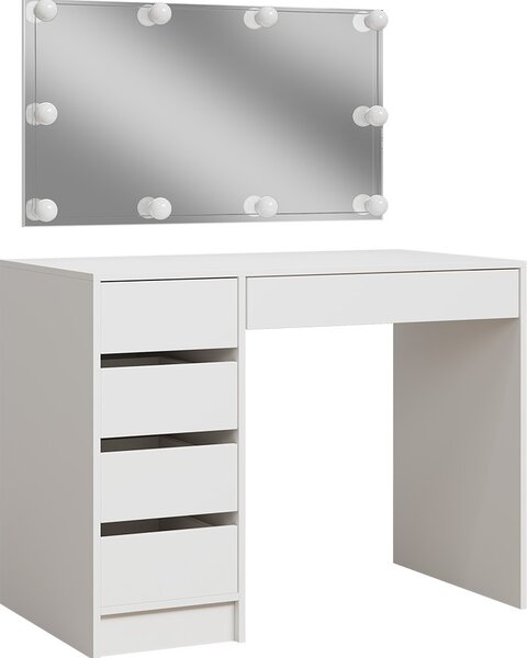 Toaletní stolek Vicco Thalia Bílá 100 cm s osvětlením LED, Model 41531