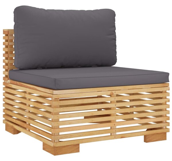 8dílná zahradní sedací souprava s poduškami masivní teak
