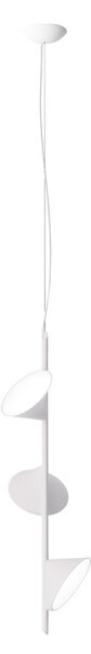 Axolight Orchid, bílé závěsné svítidlo, 3x15W LED 3000K, stmívatelné, výška 97cm