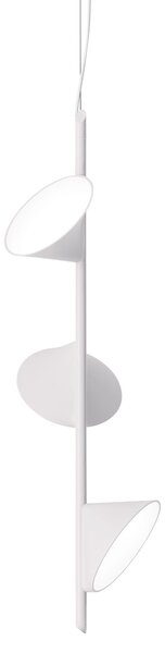 Axolight Orchid, bílé závěsné svítidlo, 3x15W LED 3000K, stmívatelné, výška 97cm