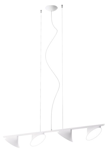 Axolight Orchid, bílé závěsné svítidlo, závěsné svítidlo, 4x15W LED 3000K, stmívatelné, délka 133,5cm