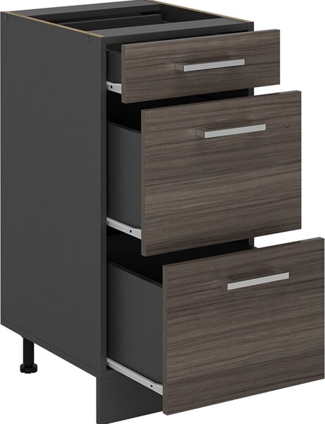 Spodní skříňka kuchyňské linky Vicco R-Line Ušlechtilá šedá 40 cm se zásuvkami, bez pracovní desky, Model 53456