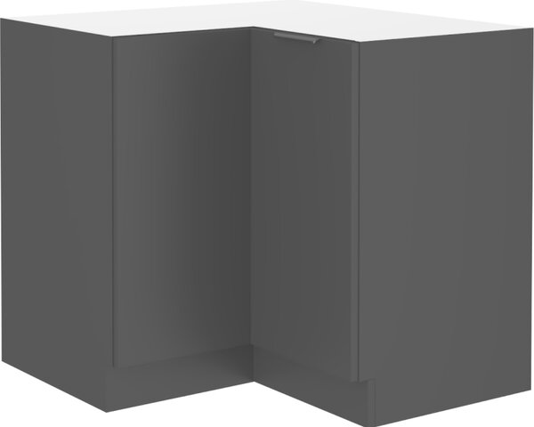 Kondela Dolní rohová kuchyňská skříňka Siber 90x90 DN 2F BB - černá