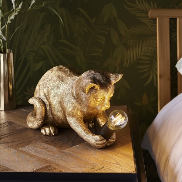 Endon 107389 - Stolní lampa KITTEN 1xE14/7W/230V zlatá