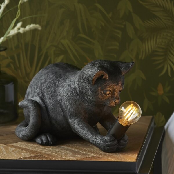 Endon 107390 - Stolní lampa KITTEN 1xE14/7W/230V černá