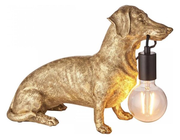 Endon 101187 - Stolní lampa DACHSHUND 1xE27/10W/230V zlatá