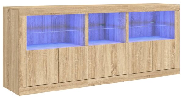 Příborník s LED osvětlením dub sonoma 162 x 37 x 67 cm 3208997