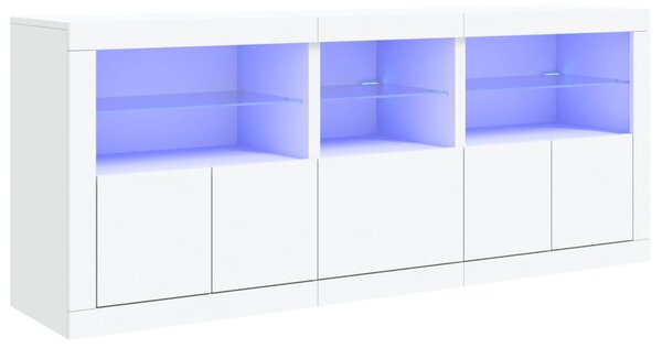 Příborník s LED osvětlením bílý 162 x 37 x 67 cm 3208995