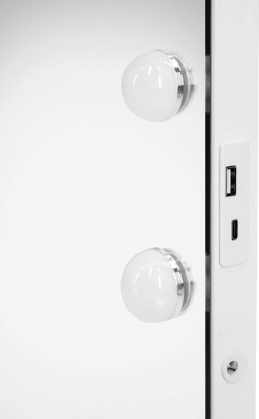 Zrcadlo LED Bluetooth - 58 x 46 cm