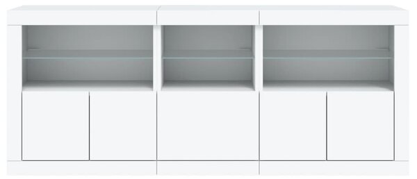 Příborník s LED osvětlením bílý 162 x 37 x 67 cm 3208995