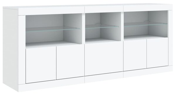 Příborník s LED osvětlením bílý 162 x 37 x 67 cm 3208995