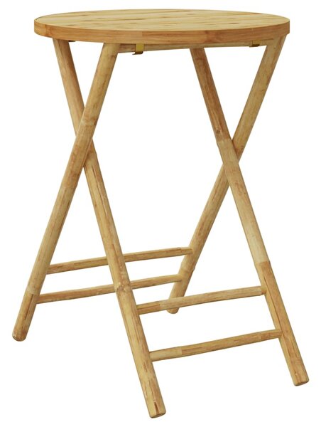 3dílný skládací bistro set s tmavě šedými poduškami bambus 3208940