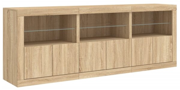 Příborník s LED osvětlením dub sonoma 181,5 x 37 x 67 cm 3209004