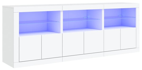 Příborník s LED osvětlením bílý 181,5 x 37 x 67 cm 3209002