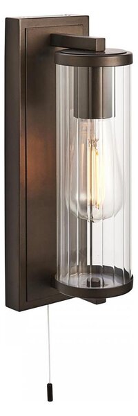 Endon 94077 - Koupelnové nástěnné svítidlo TAYLOR 1xE27/10W/230V IP44 hnědá
