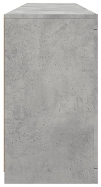 Příborník s LED osvětlením betonově šedý 162 x 37 x 67 cm 3208998