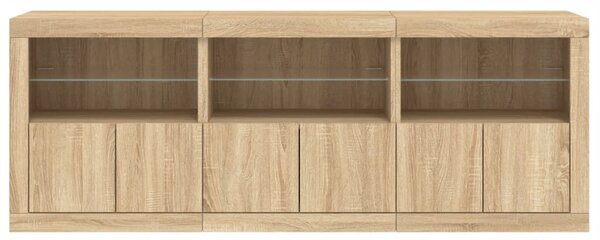 Příborník s LED osvětlením dub sonoma 181,5 x 37 x 67 cm 3209004