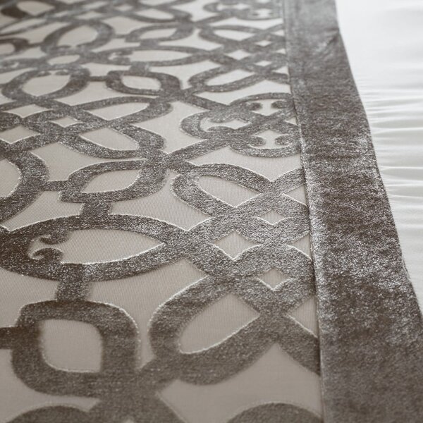 Béžovo-krémové sametové povlečení na dvoulůžko 200x200 cm Lattice Cut – Catherine Lansfield