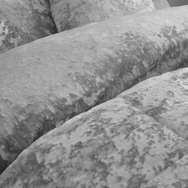 Šedé sametové povlečení na dvoulůžko 200x200 cm Crushed – Catherine Lansfield